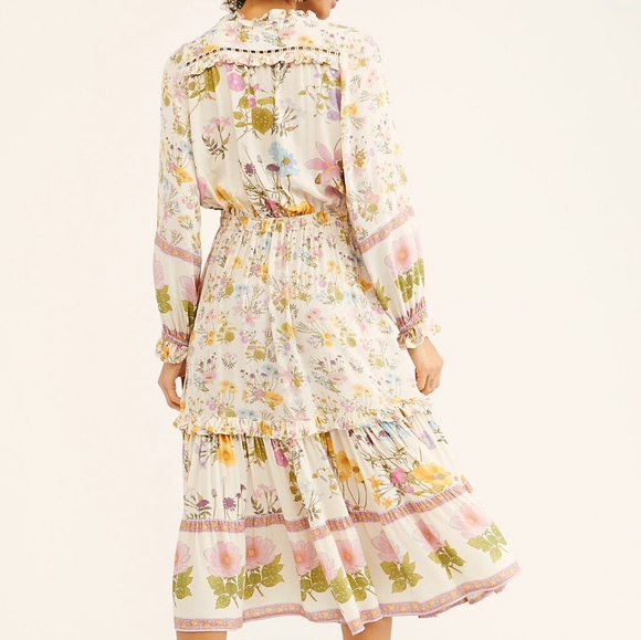 New spell designs FP wild bloom midi dress cream L - Picture 4 of 8